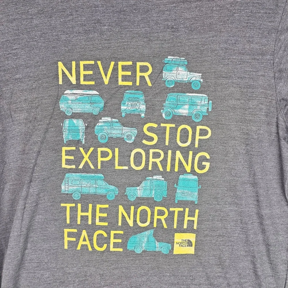 The North Face T-Shirt Mens Medium Never Stop Exploring Slim Fit Graphic Tee